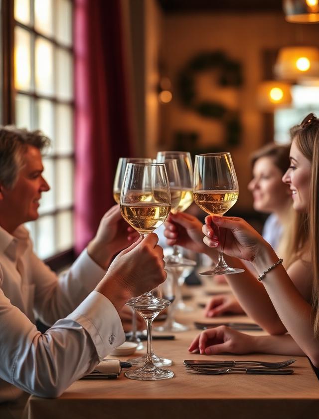 Guests toasting